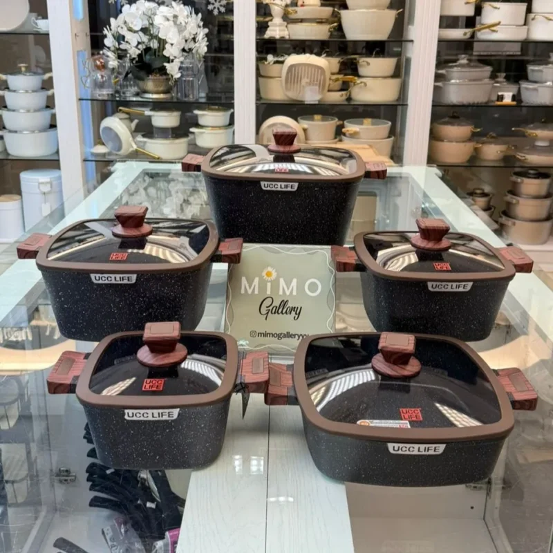 سرویس قابلمه 10 پارچه یو سی سی لایف قالب مربع - تصویر 6