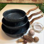 ماهیتابه تکدسته چدن گرانیتی هاناتک در سه سایز مختلف - تصویر 2