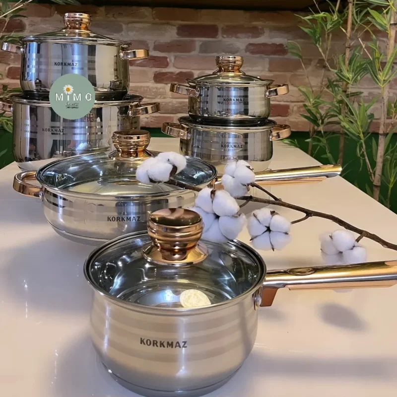 سرویس قابلمه استیل کرکماز 12پارچه - تصویر 13