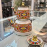 کتری قوری لعابی طرح دار لورنز در طرح های مختلف - تصویر 12