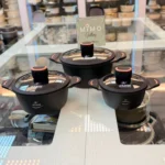 سرویس قابلمه ۶ پارچه لایف اسمایل مدل LIFEP13-6-2-BLACK - تصویر 4