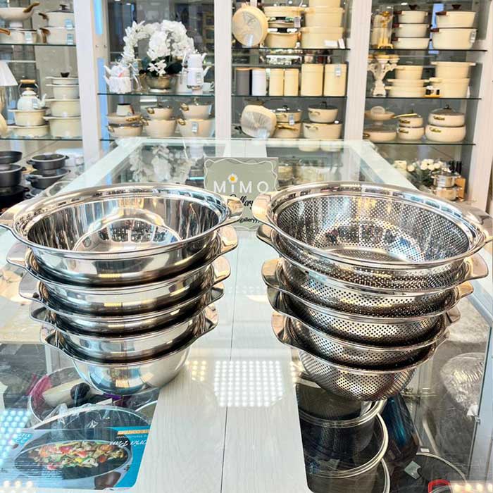 ست آبکش پنج تایی استیل یونیک الف