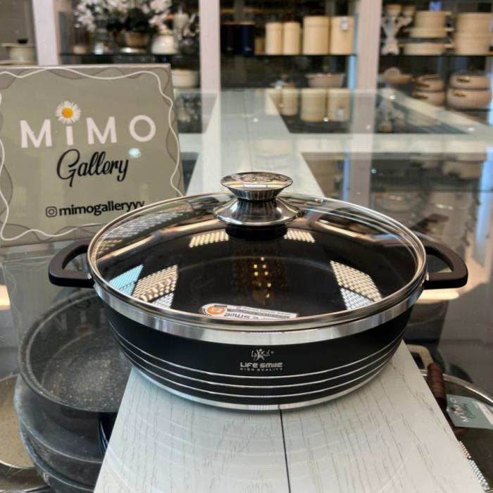 تابه دودسته دربدار چدن گرانیتی لایف اسمایل الف