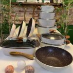 ست ماهیتابه چدن گرانیتی 11 پارچه اویز تحت لیسانس ترک - تصویر 5