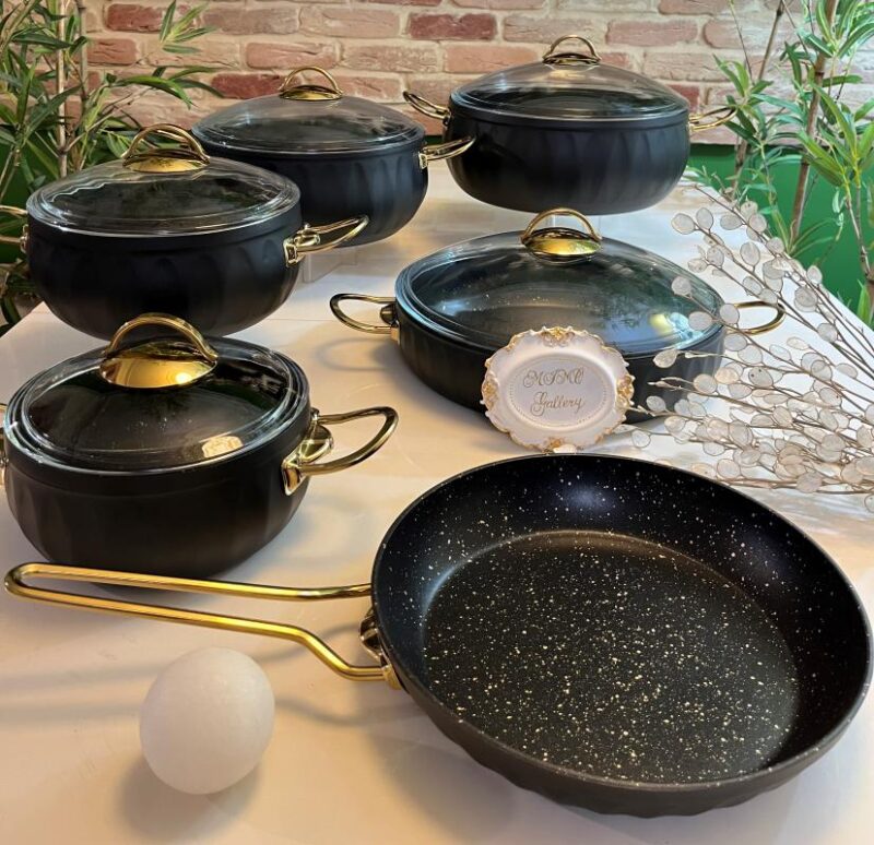 سرویس قابلمه چدن گرانيتی ۱۱ پارچه مدل لورنز - تصویر 9