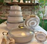 سرویس قابلمه چدن گرانيتی ۱۱ پارچه - مدل لورنز