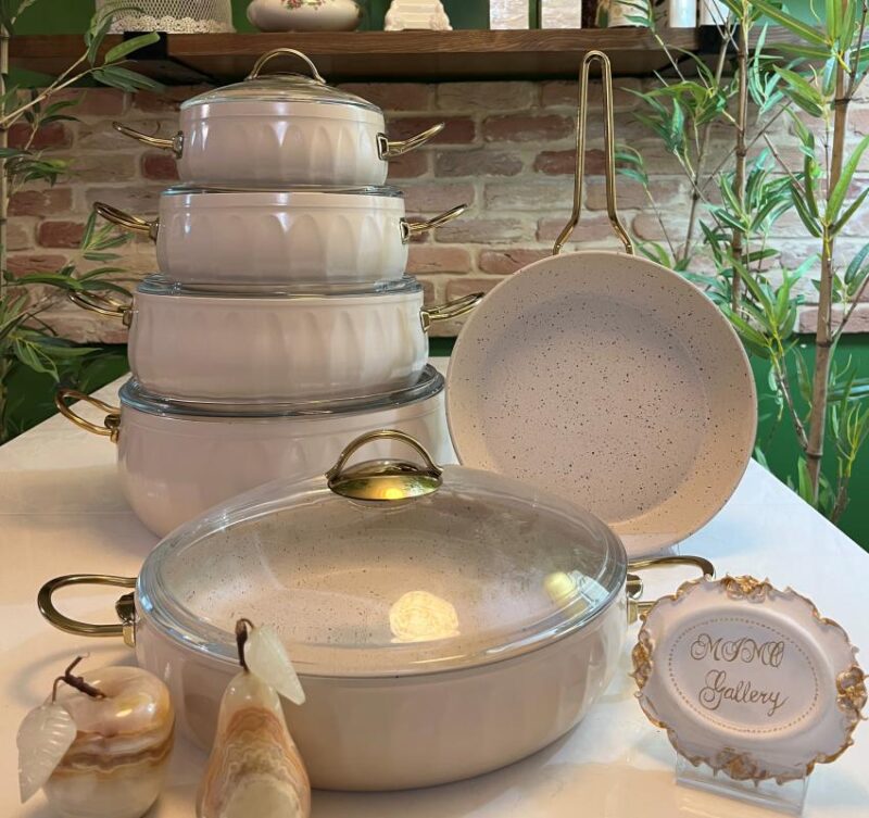 سرویس قابلمه چدن گرانيتی ۱۱ پارچه مدل لورنز - تصویر 8