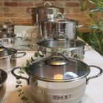 قابلمه استیل تکی KST در سایزهای مختلف - مدل راه راه مات - تصویر 3