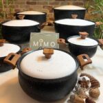 قابلمه تکی هاناتک رنگ مشکی با درب سفید در سایزهای مختلف - تصویر 6