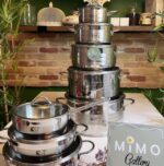 قابلمه استیل تکی KST در سایزهای مختلف - مدل راه راه مات - تصویر 6