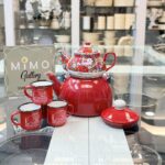 کتری قوری میس بتی با قوری چینی و کتری لعابی به همراه 2 فنجان - تصویر 8