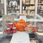 کتری قوری میس بتی با قوری چینی و کتری لعابی به همراه 2 فنجان - تصویر 5