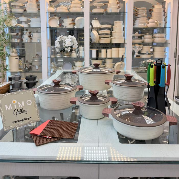 سرویس قابلمه 20 پارچه چدن گرانیتی یو سی سی لایف UCC LIFE الف