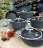 سرویس قابلمه 9 پارچه چدن گرانیتی پرارین - تصویر 11