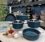 سرویس قابلمه 9 پارچه چدن گرانیتی پرارین - تصویر 4