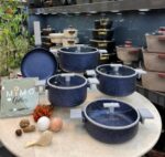 سرویس قابلمه 9 پارچه چدن گرانیتی پرارین - تصویر 6