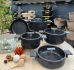 سرویس قابلمه 9 پارچه چدن گرانیتی پرارین - تصویر 24