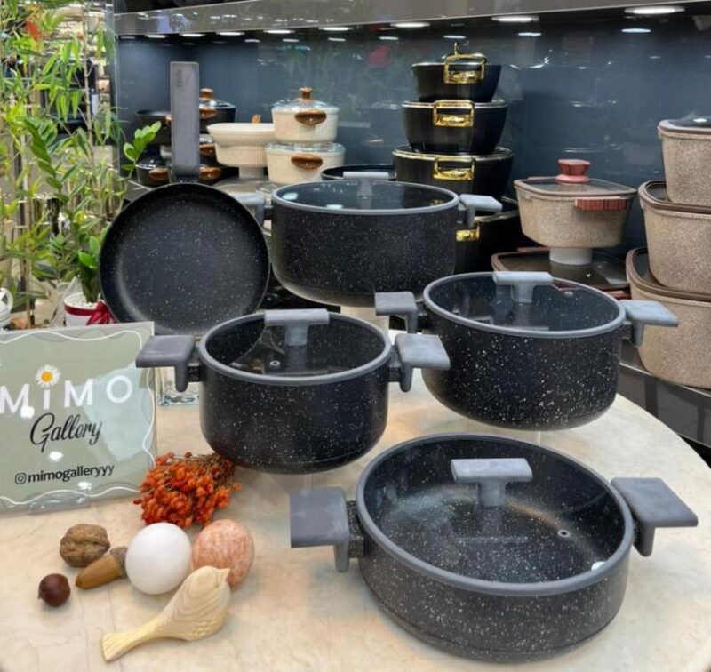 سرویس قابلمه 9 پارچه چدن گرانیتی پرارین - تصویر 24