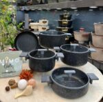 سرویس قابلمه 9 پارچه چدن گرانیتی پرارین - تصویر 22