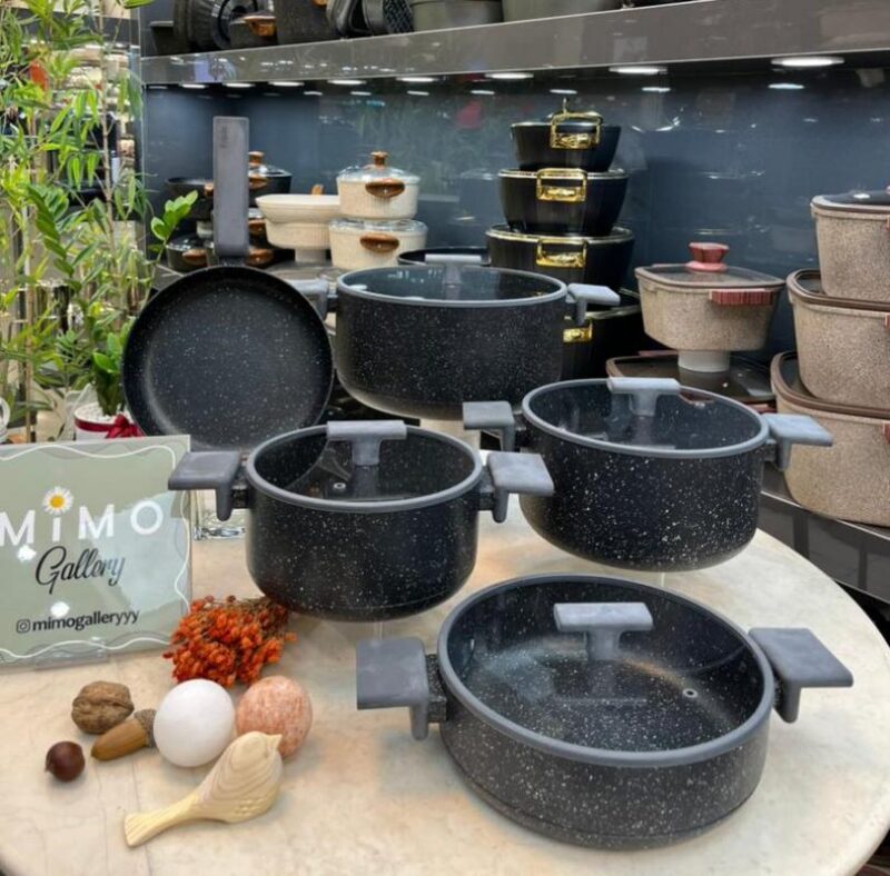 سرویس قابلمه 9 پارچه چدن گرانیتی پرارین - تصویر 22