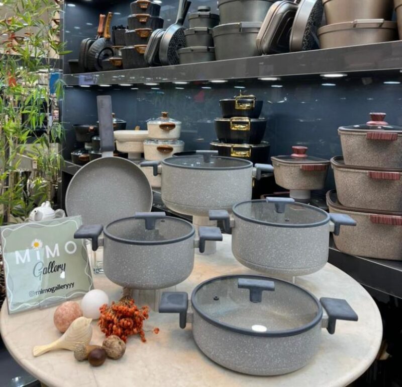 سرویس قابلمه 9 پارچه چدن گرانیتی پرارین - تصویر 16