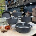 سرویس قابلمه 9 پارچه چدن گرانیتی پرارین - تصویر 14