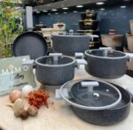 سرویس قابلمه 9 پارچه چدن گرانیتی پرارین - تصویر 12