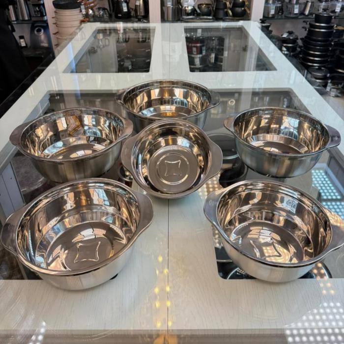 ست لگن 6 تایی یونیک مدل دسته دار الف