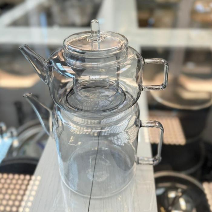 کتری قوری پیرکس شعله مستقیم طرح دودی الف