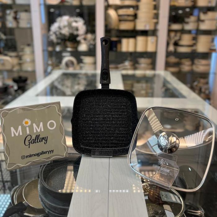 تابه گریل دربدار چدن گرانیتی لایف اسمایل د