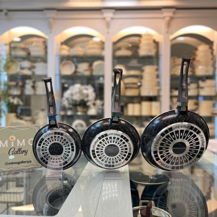 ست سه عددی ماهیتابه چدن گرانیتی لایف اسمایل مدل 2FP ج