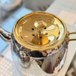 کتری قوری استیل نزاز طرح دسته طلایی - تصویر 6