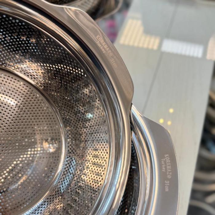 ست آبکش استیل کرکماز مدل دسته دار الف