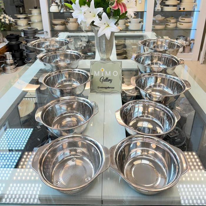 ست آبکش 5 عددی استیل کرکماز مدل دسته دار