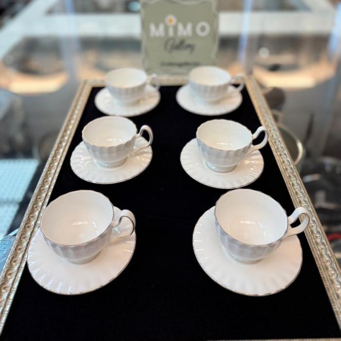 ست فنجان نعلبکی 6 نفره کلاسیک مدل انگلیسی د