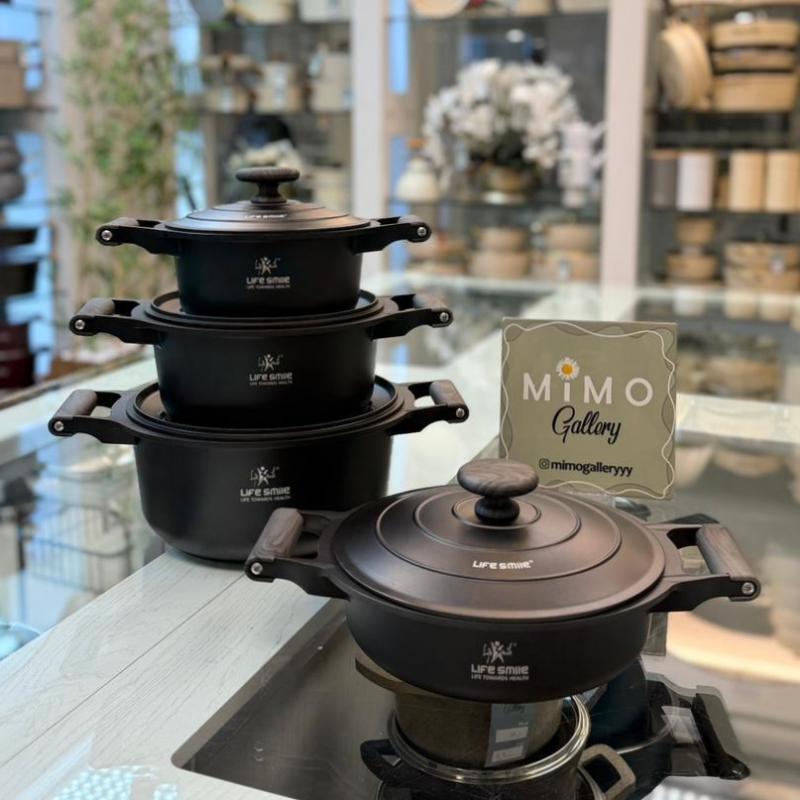 سرویس قابلمه 8 پارچه لایف اسمایل مدل LIFEP20-8-PBLACK الف