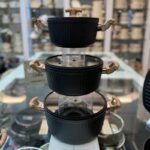 سرویس قابلمه ۱۰ پارچه چدن گرانیتی السا مدل درب سیلیکونی - تصویر 9