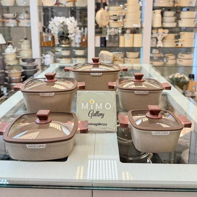 سرویس قابلمه 10 پارچه یو سی سی لایف قالب مربع ج