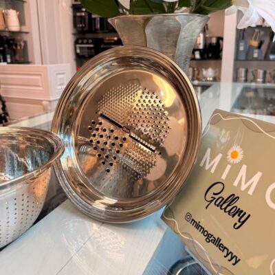 ست لگن و آبکش رنده دار استیل مجموعه سه عددی الف