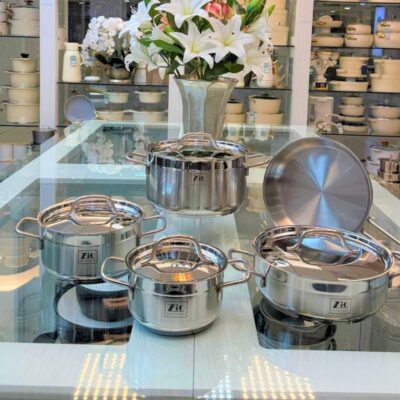 سرویس قابلمه 9 پارچه زیو تمام استیل مدل ZCS-1360 الف