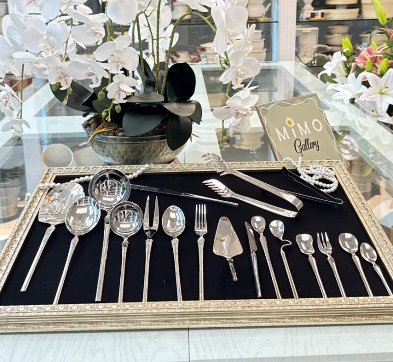 سرویس قاشق چنگال استیل 30 نفره ۱۴۳ پارچه - تصویر 6