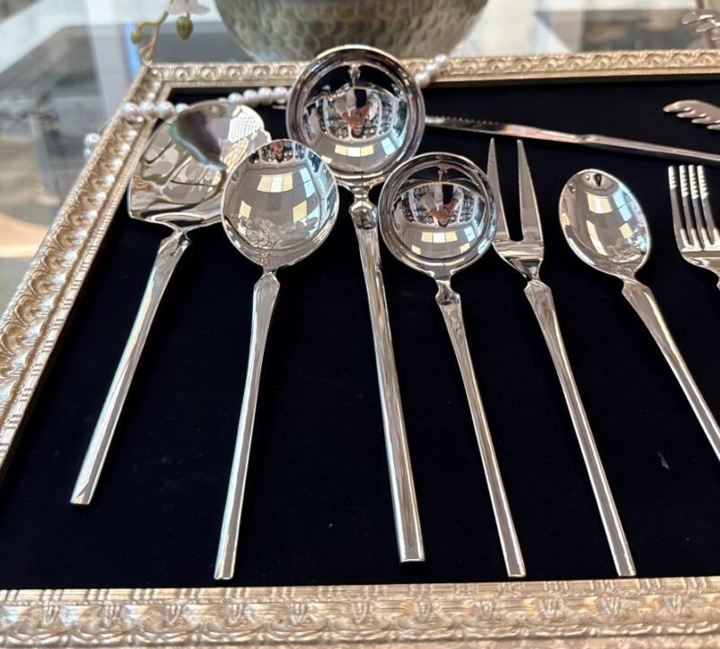 سرویس قاشق چنگال استیل 30 نفره ۱۴۳ پارچه - تصویر 14