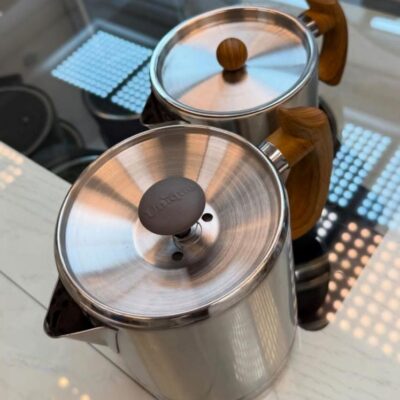 کتری قوری استیل یونیک مدل استوانه ای و