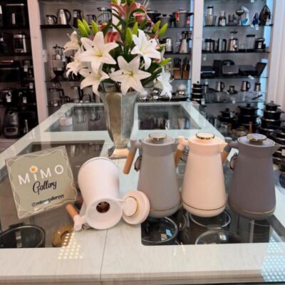 فلاسک چای شیشه صورتی جرمکس germax ب