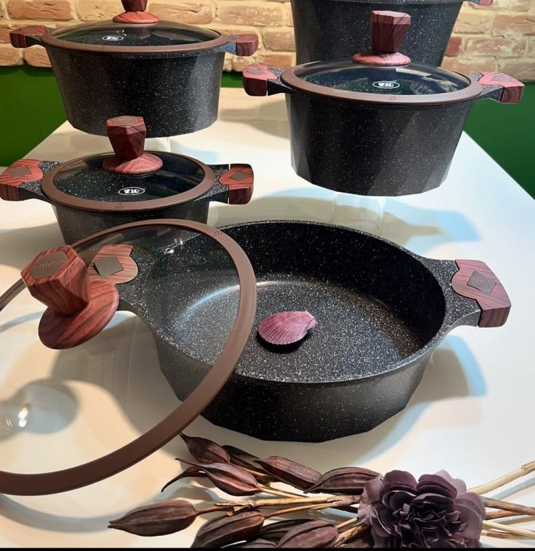 سرویس قابلمه 10 پارچه زیو مدل دیاموند 7110 - تصویر 5