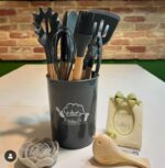 سرویس کفگیر ملاقه 12 پارچه سیلیکونی شف مدل کیچن ست - تصویر 2