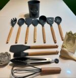 سرویس کفگیر ملاقه 12 پارچه سیلیکونی شف مدل کیچن ست - تصویر 4