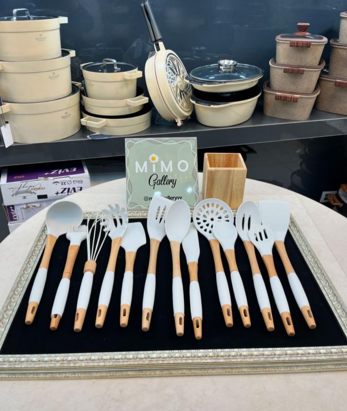 سرویس کفگیر ملاقه سلیکونی 14 پارچه - تصویر 10