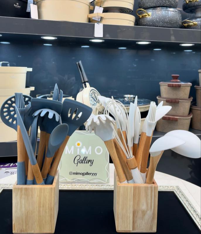 سرویس کفگیر ملاقه سلیکونی 14 پارچه - تصویر 3