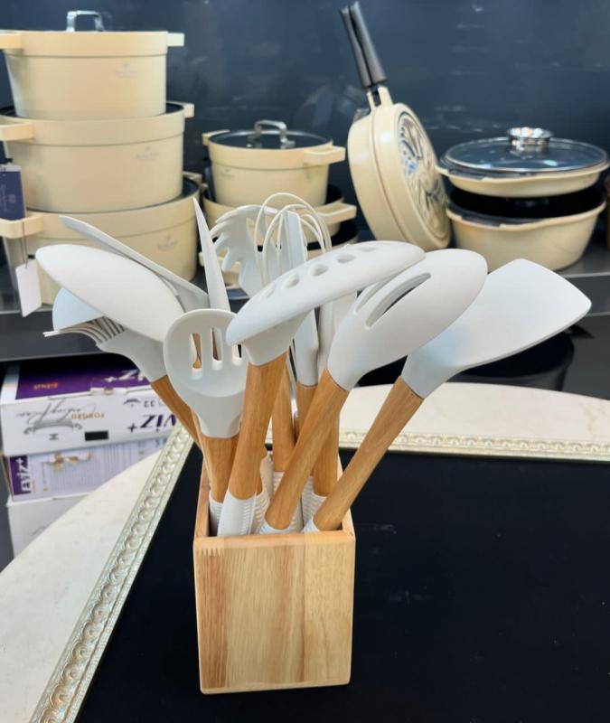 سرویس کفگیر ملاقه سلیکونی 14 پارچه - تصویر 4